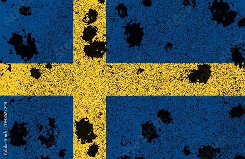 sweden flag grunge texture background