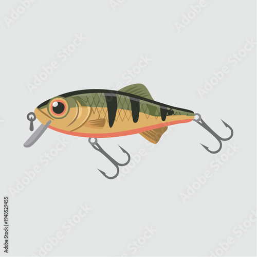 a fishing lure designed to look like a baitfish with hooks.