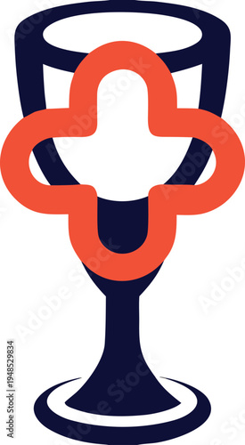 Corpus christi with chalice and cross symbol christian symbol eucharist