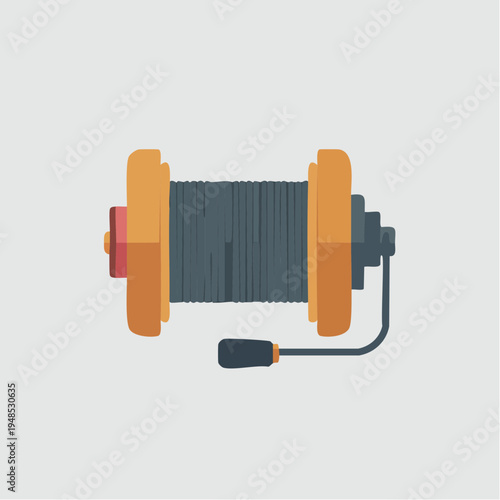 Illustration of a spool of wire.