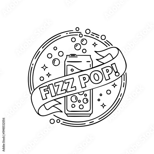 a soda can with fizz pop label.