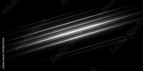 Abstract light wave design featuring black and white textures with glowing blue lines and digital motion patterns on a dark artistic backdrop