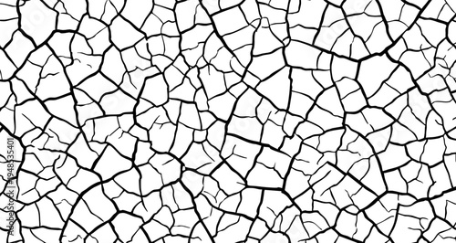 Black texture of the cracks. Abstract grunge background. Cracked ground or structure of cracks. Cracks in the texture of dry soil surface.