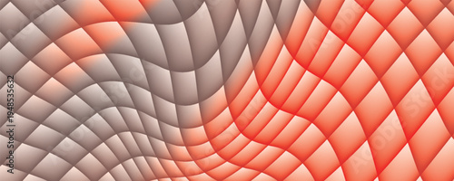 Abstract background. Colorful dynamic stylish wallpaper. Graphic illustration with wavy halftone design.