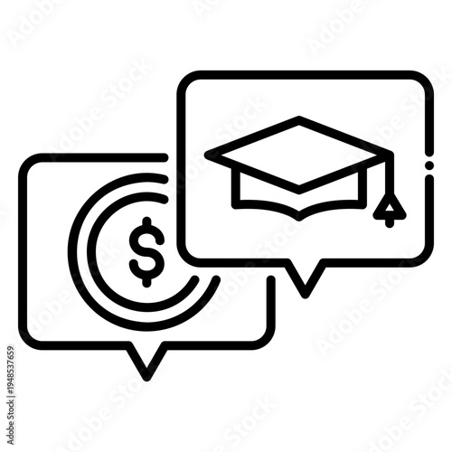 Education Finance Concept with Graduation Cap and Dollar Sign