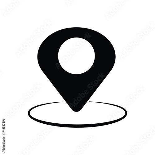 Map pin location icon. Navigation marker vector symbol