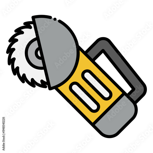 Circular Saw Tool for Construction and Metal Work Icon