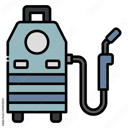 Welding Machine Flat Vector Illustration
