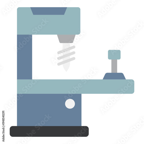 Milling Machine Flat Vector Icon Illustration
