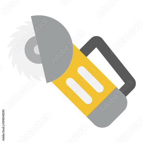 Angle Grinder Tool Illustration for Construction