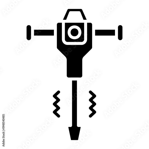 Jackhammer Icon: Construction Tool Symbol