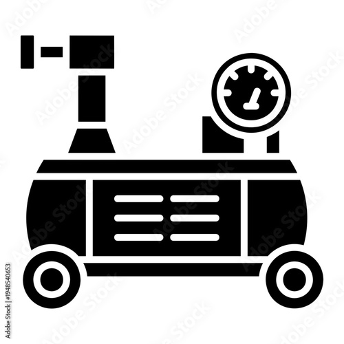 Air Compressor Machine Isolated on White Background