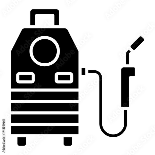 Welding Machine Icon: Metalwork Equipment Vector Illustration