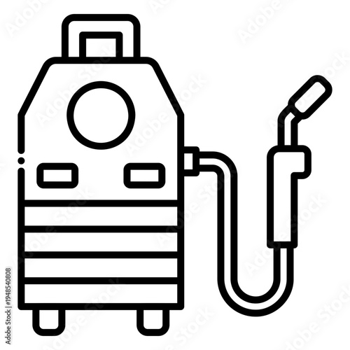 Welding Machine Outline Icon, Industrial Tool