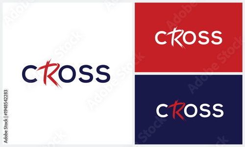 word mark cross for cristian church logo design