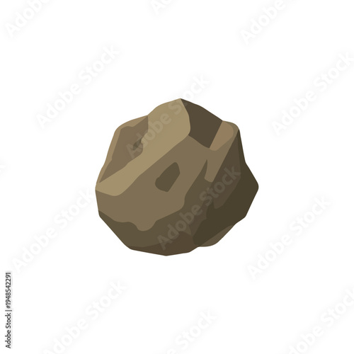 Isometric Stone Rock Illustration Vector Graphic Design