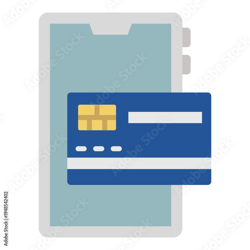 Mobile Payment Concept with Credit Card and Smartphone