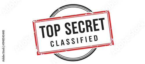 Top secret classified stamp. Red grunge icon stamp illustration vector