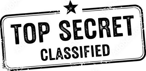 Top secret classified stamp. Red grunge icon stamp illustration vector