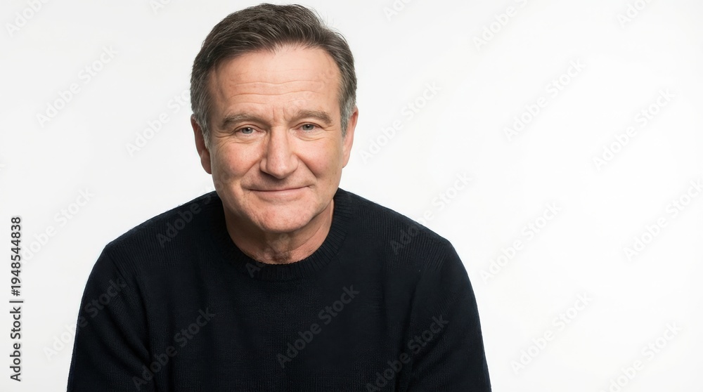 Fototapeta premium Smiling senior man in black.