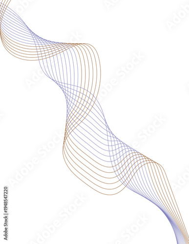 Abstract colorful Wave Lines on White Background with Smooth Flowing Ribbon Design and Modern Minimal Curve convey motion.
