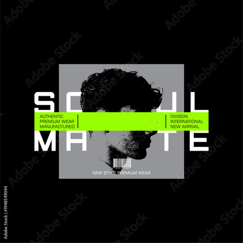 soulmate slogan simple vintag...