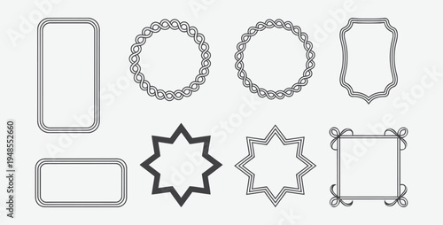 Collection of various ornate frames and borders