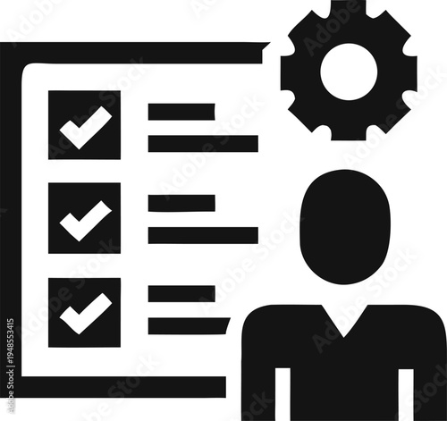 Task Management System Settings and Optimized Workflow Process with Checkmarks