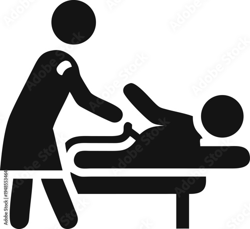 Therapist Giving Back Massage To Person Lying On Table For Relaxation