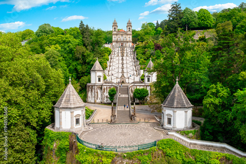 View of the Sanctuary of Bom Jesus do Monte in Braga, Portugal