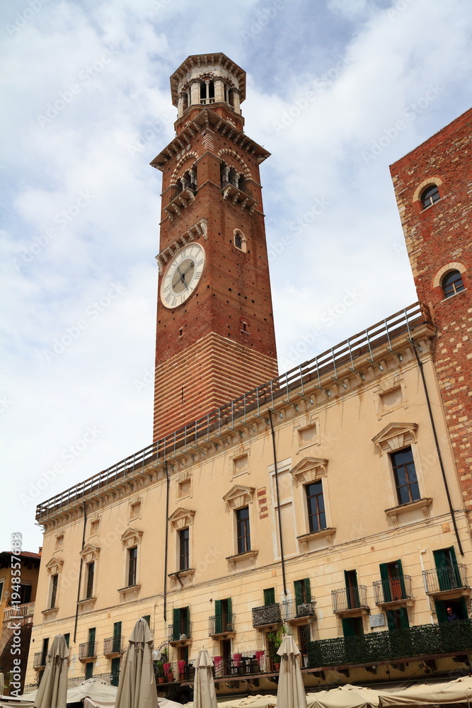 custom made wallpaper toronto digitalVerona clock tower in historic Italian square
