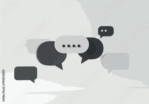 Chat Bubbles Speech Vector Communication Dialogue Social Media