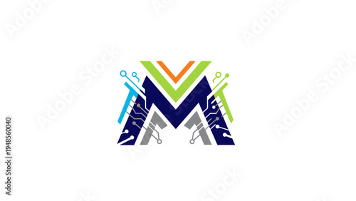 Colorful Logo Design with Abstract Shapes.