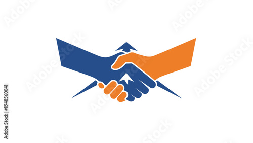 Handshake Partnership Business Agreement Illustration.