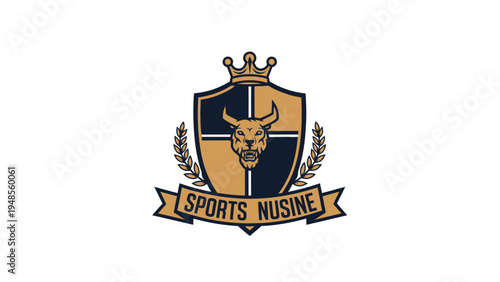 Sports Business Logo Design with Crest.