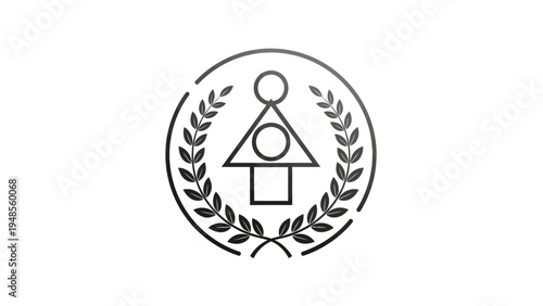 Simple Line Art Logo Design Element.