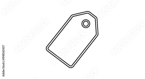 Blank tag label icon symbol.