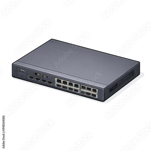 Modern Ethernet Network Switch with Multiple High-Speed Ports for Seamless Data Connectivity, Efficient Infrastructure Management, and Reliable Digital Communication