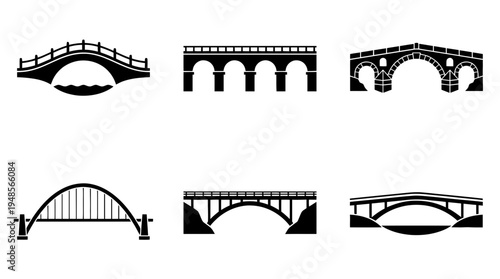 collection of collection of six minimalist black vector icons de  17801, 6 filled black minimal icon vector set , white background , PNG and SVG isolate