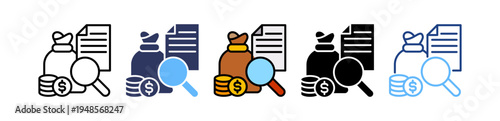 Financial Investigation multiple icon