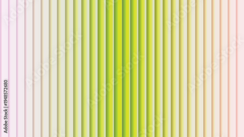 A centered bright green gradient with subtle pastel pink and orange tones on the vertical lines