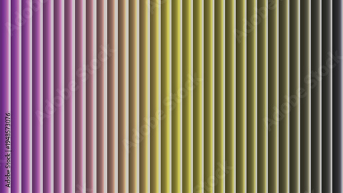 A patterned display of vertical stripes transitioning through a muted color palette from purple to gray
