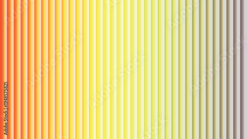 Vibrant orange and yellow vertical stripes transition smoothly into a soft neutral light