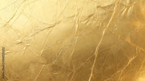 Seamless Tileable PBR Gold Foil Texture with Subtle Natural Imperfections