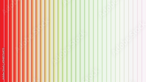A series of vertical stripes smoothly transitioning through red orange and light green colors