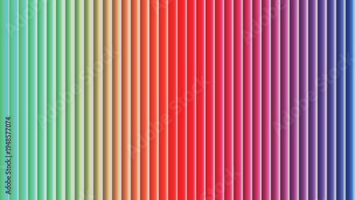 A vibrant full spectrum rainbow gradient displayed across a series of striking vertical stripes