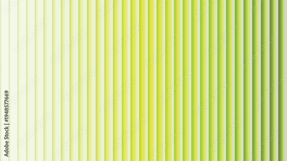 Obraz premium Bright yellow green vertical stripes create a smooth linear gradient pattern on a clean uniform surface