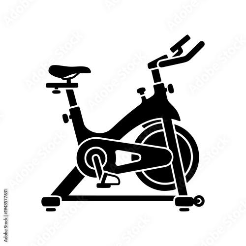 Stationary Exercise Bike Fitness Equipment Icon
