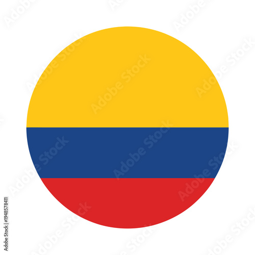 Vibrant horizontal tricolor flag of Germany on bright yellow circular background.