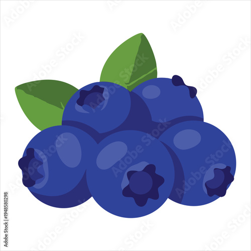 Art illustration of refreshing blueberry fruit